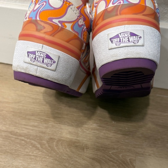 Vans Old Skool Stacked UV Activated Peace Sign Platform Sneakers - Picture 4 of 7